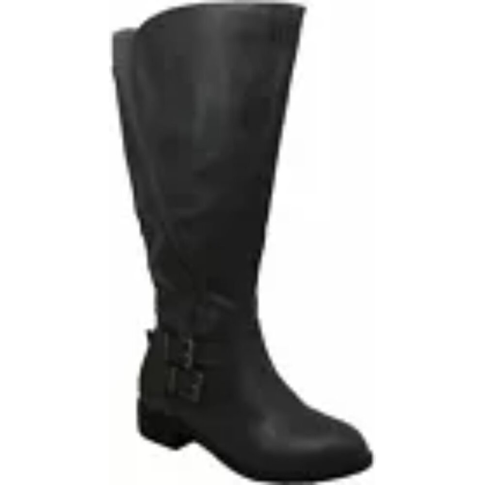 Style & Co. Milah Women's Brown Leather Almond Toe Knee High Tall Riding Boot 5